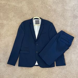 Zara navy blue full suit